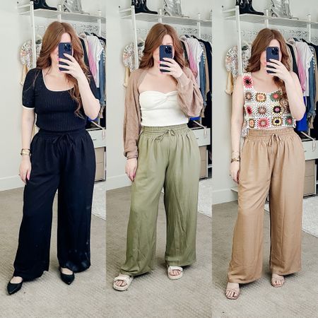 Spring outfits from amazon. Love these pants for only $20! Wearing size large. 

Vacation outfit. Work outfit. 

#LTKsalealert #LTKstyletip #LTKmidsize