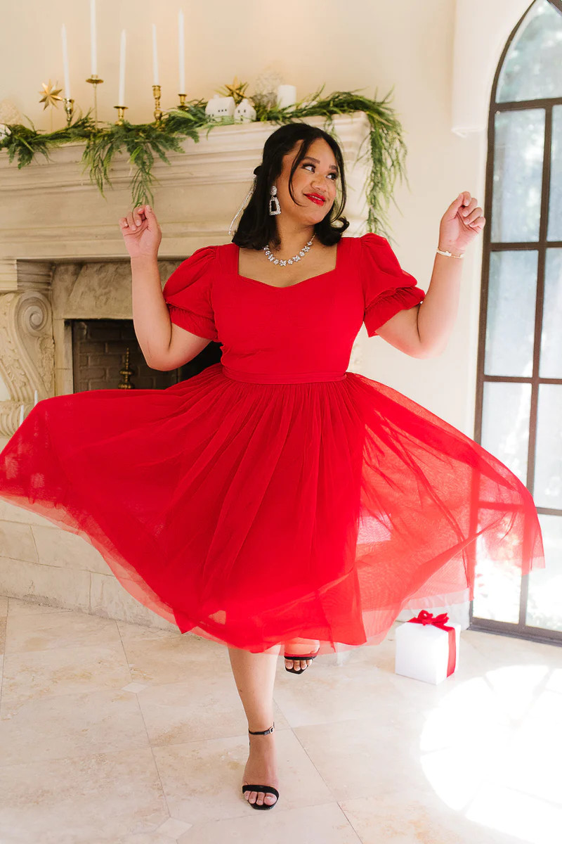 Ballerina Dress in Red | Ivy City Co