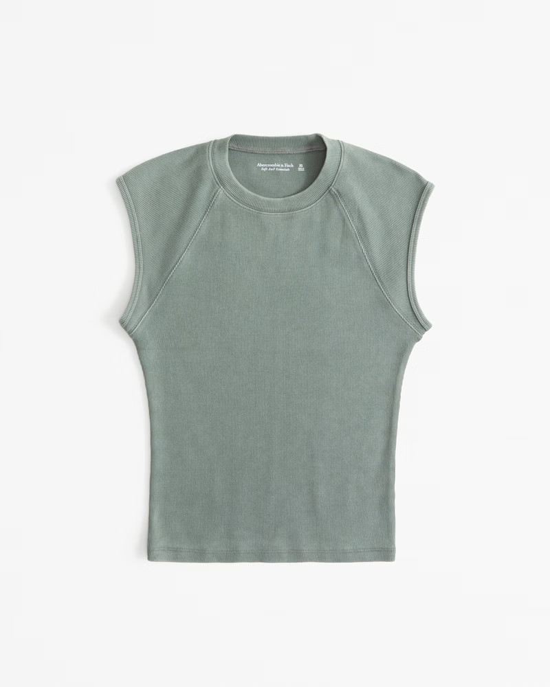 Essential Tuckable Shell Rib Tee | Abercrombie & Fitch (US)