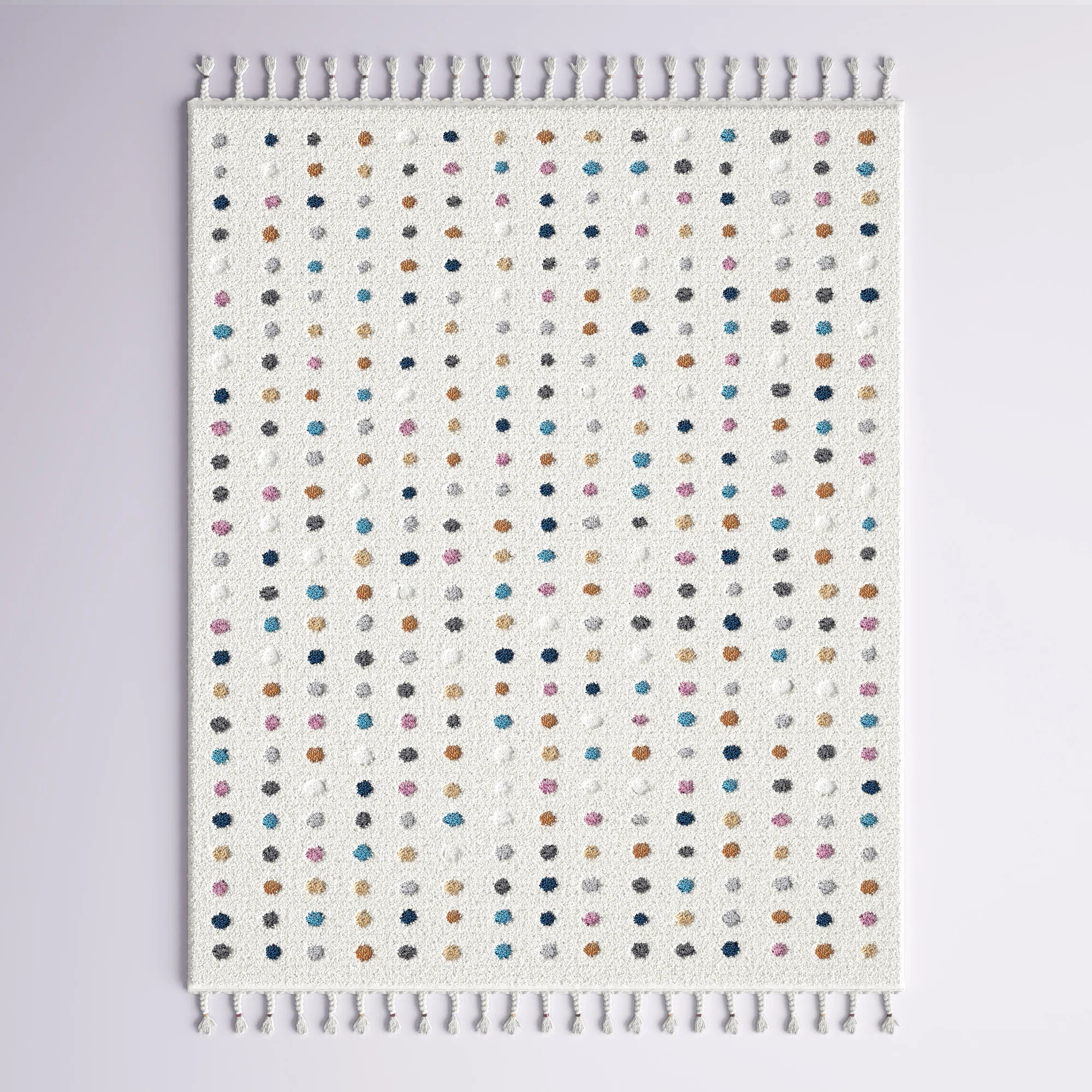 Mack & Milo™ Weishaar Polka Dot Area Rug for Living Room Bedroom Dining Room Nursery, Off White... | Wayfair North America