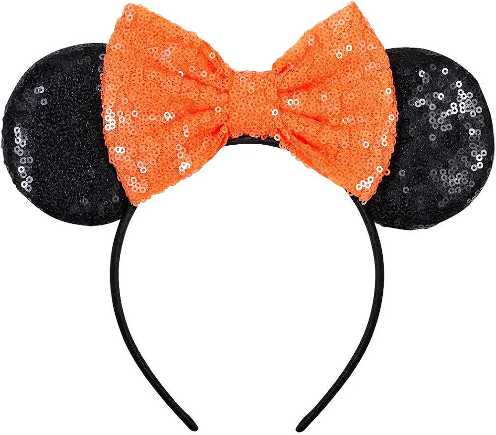 FANYITY Mouse Ears, Sequin Mouse Ears Headband for Boys Girls Women halloween&Disney Trip (Orange... | Amazon (US)