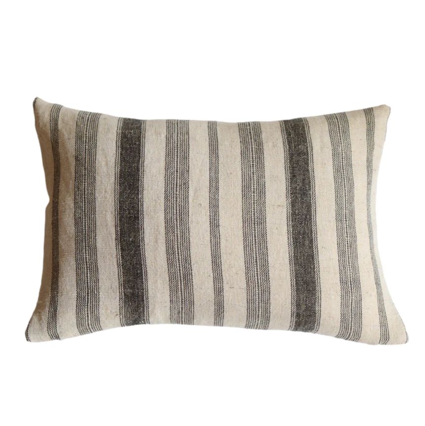 Palmer Woven Stripe Pillow Cover | Danielle Oakey Interiors INC