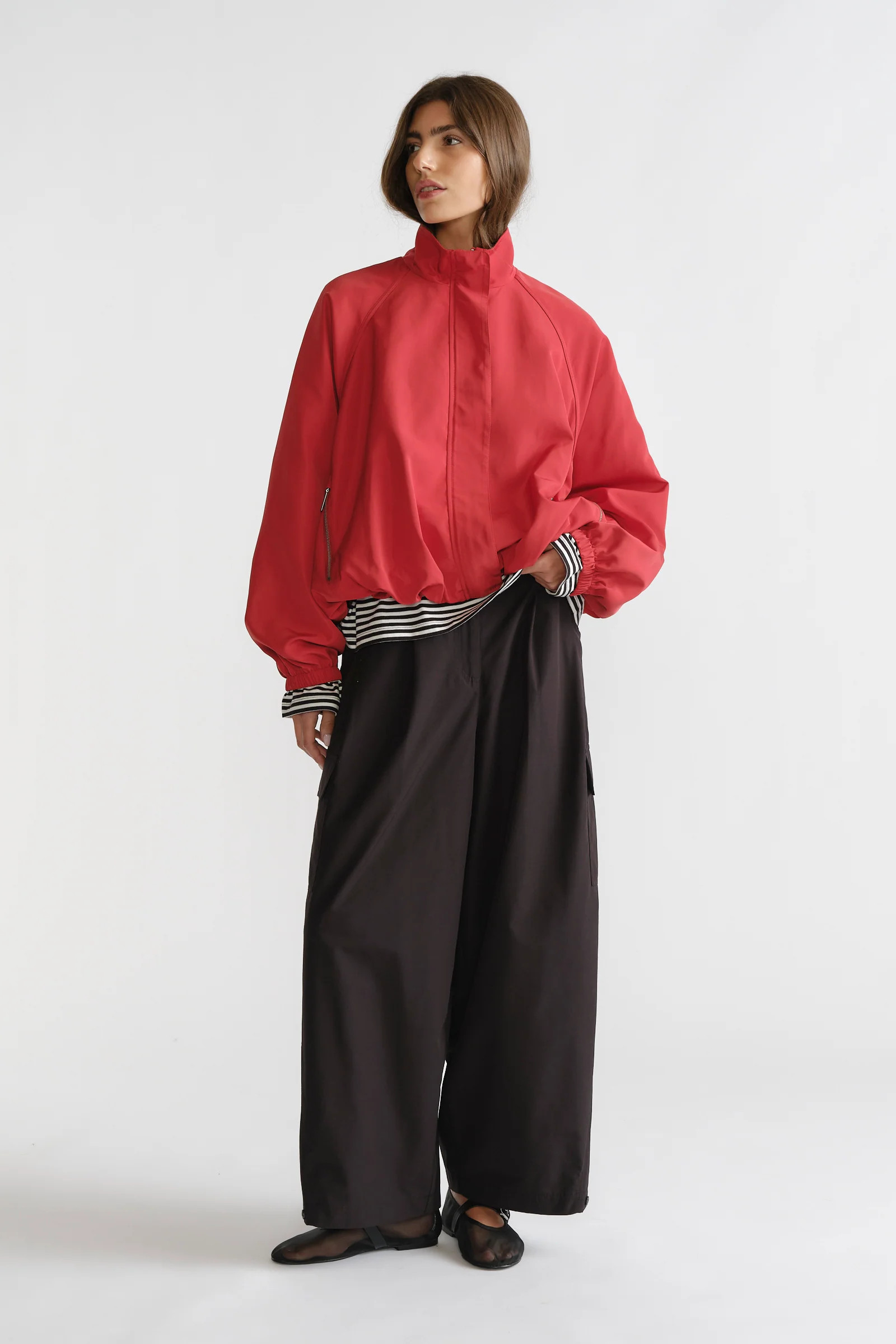 D-Luxe Spray Barrel Pants - Black | DECJUBA