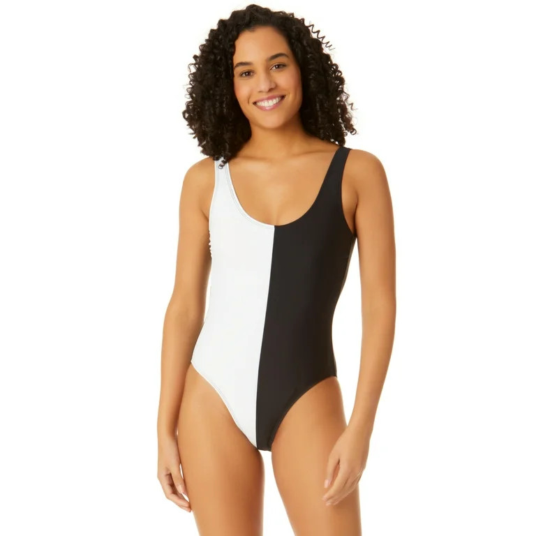 No Boundaries Juniors Colorblock One Piece Swimsuit | Walmart (US)