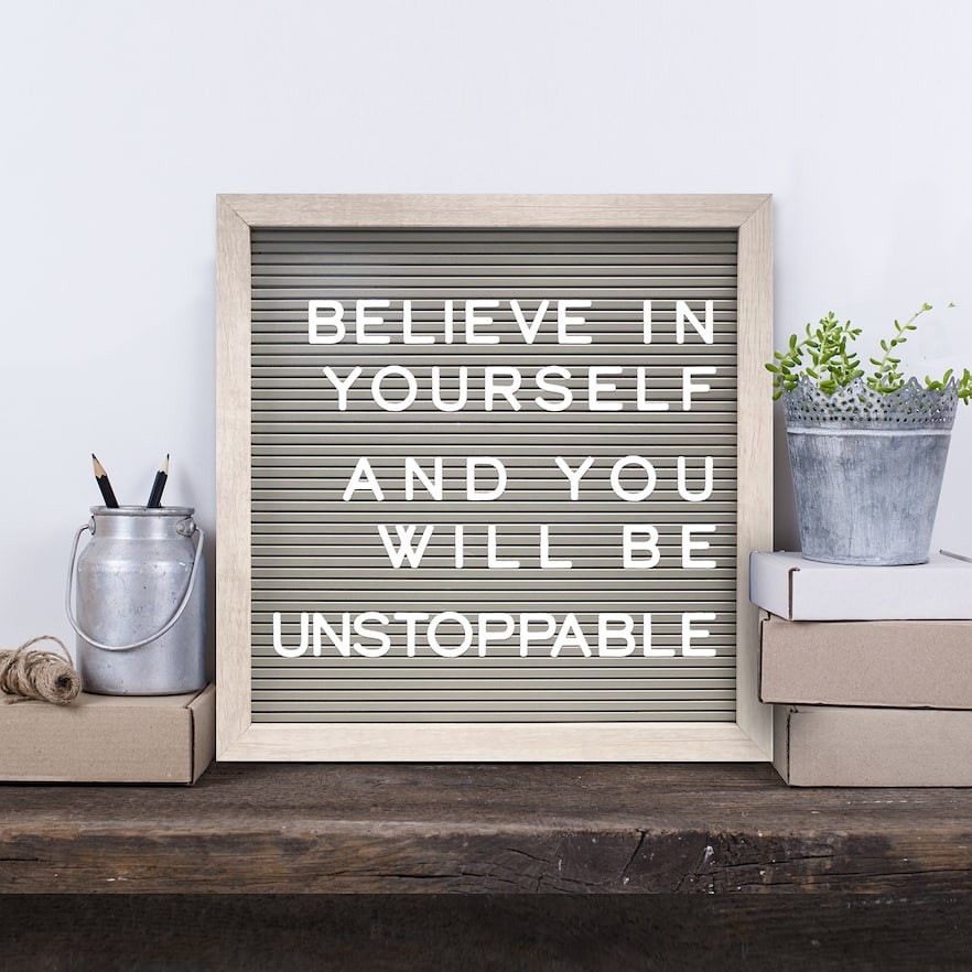 New View 12"" x 12"" Gray Letter Board Wall Decor 190-piece Set | Kohl's