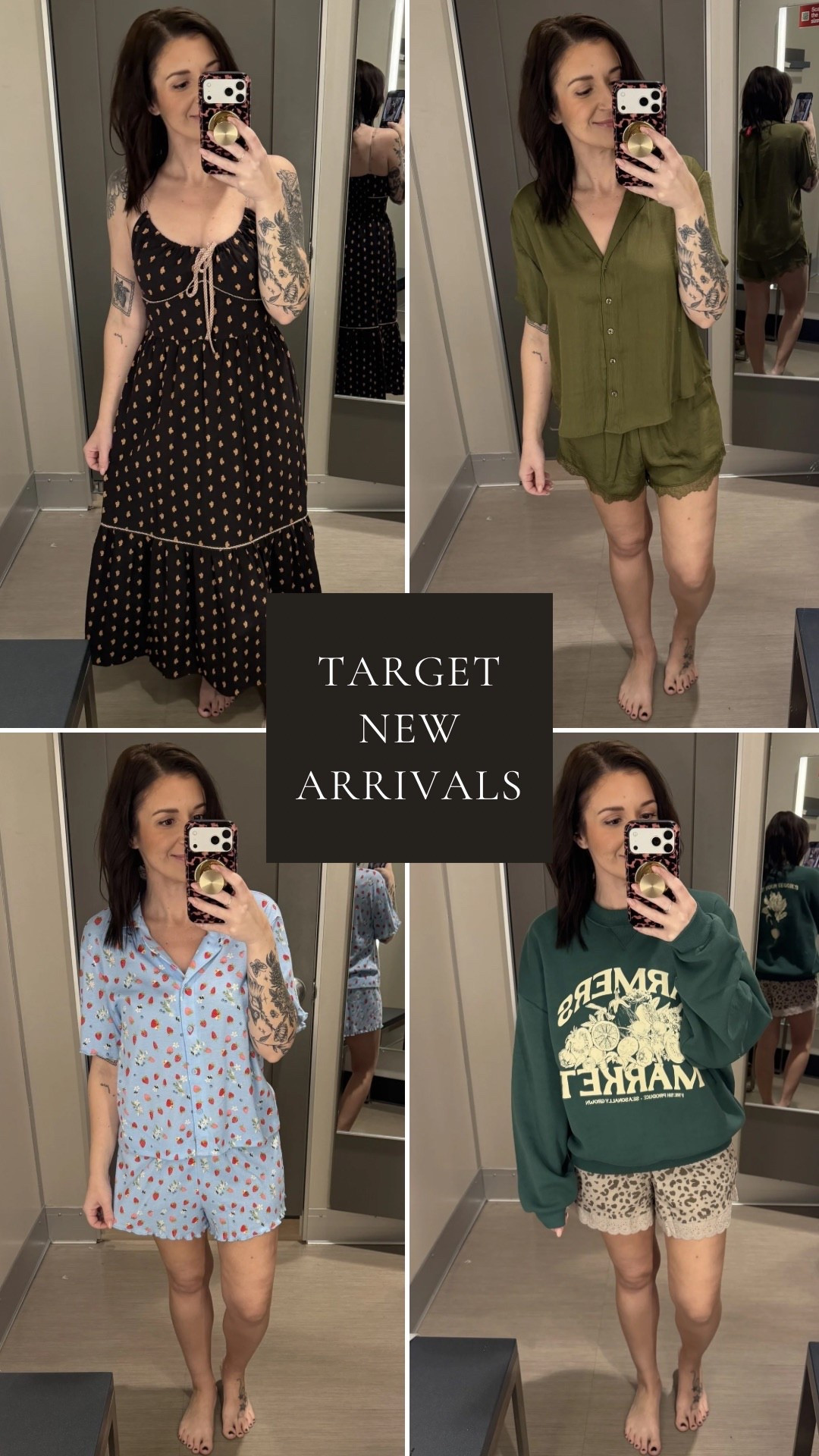 Target new arrivals I love!
Top left: dress size XS
Top right: pj set size S
Bottom left: pj set size S
Bottom right: both size S

#LTKootd #LTKSaleAlert #LTKPetite