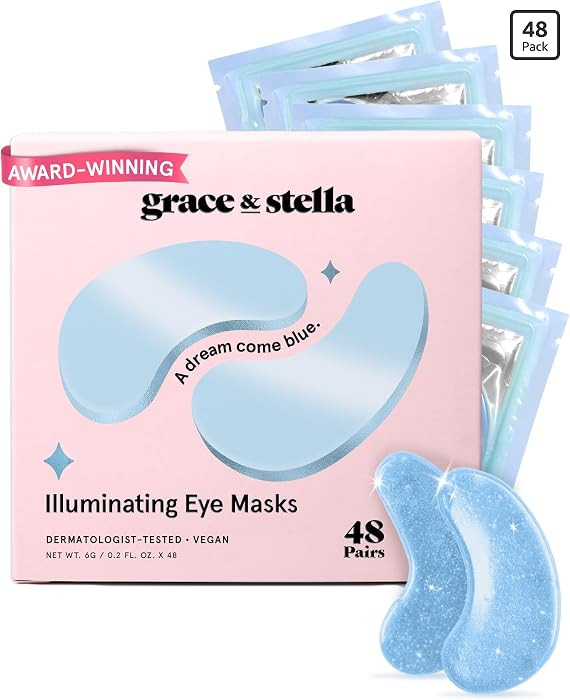 grace & stella Award Winning Under Eye Mask Reduce Dark Circles, Puffy Eyes, Undereye Bags, Wrink... | Amazon (US)