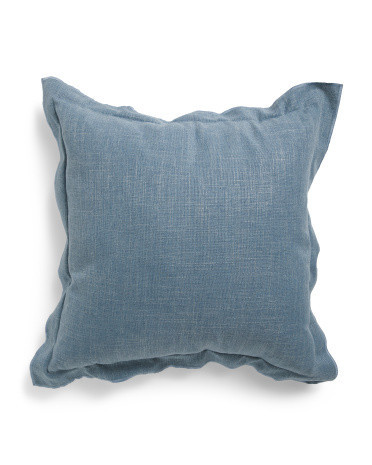 22x22 Linen Blend Overfilled Double Flange Pillow | Polyester/Cotton/Cotton | Marshalls