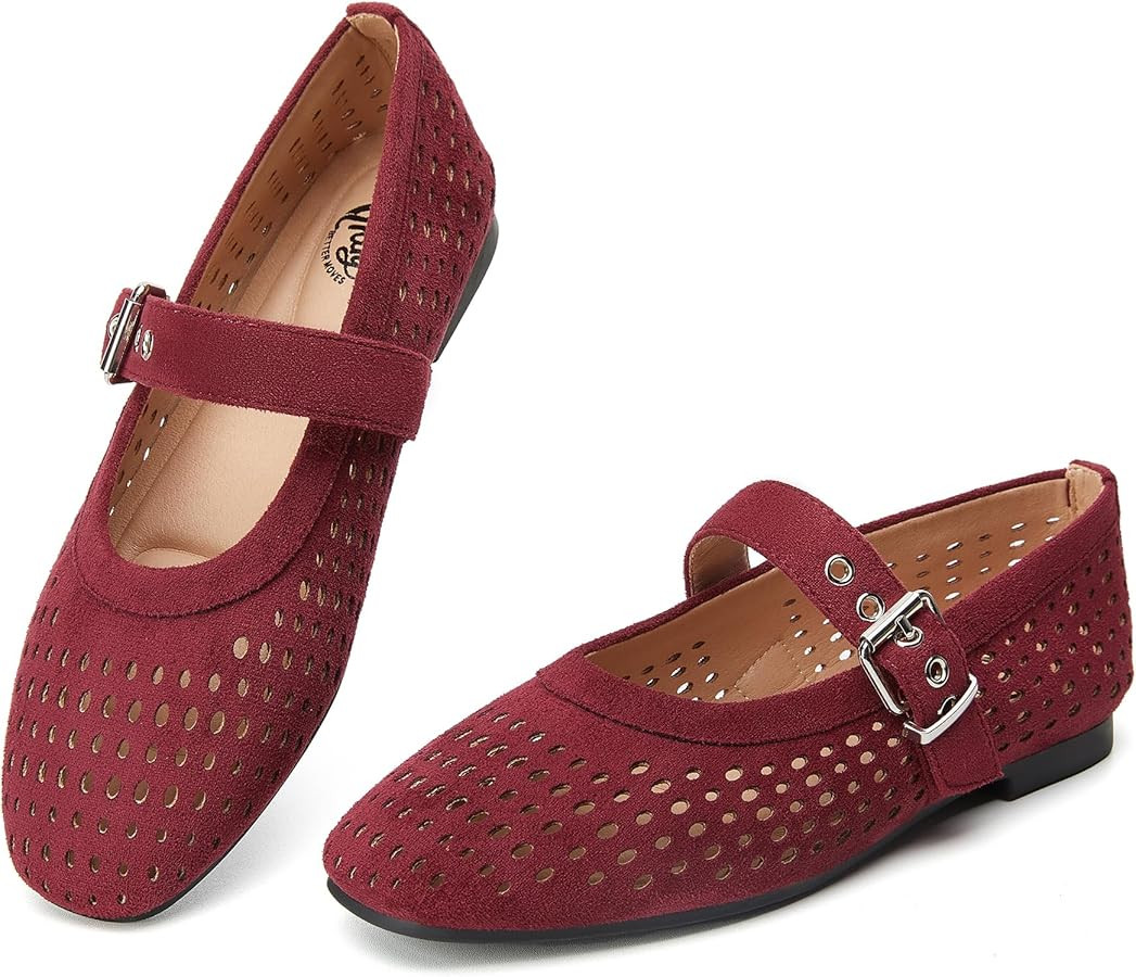 Trary Mary Jane Shoes Women, Mary Jane Flats for Women, Ballet Flats Shoes Round Toe Mary Jane Fl... | Amazon (US)