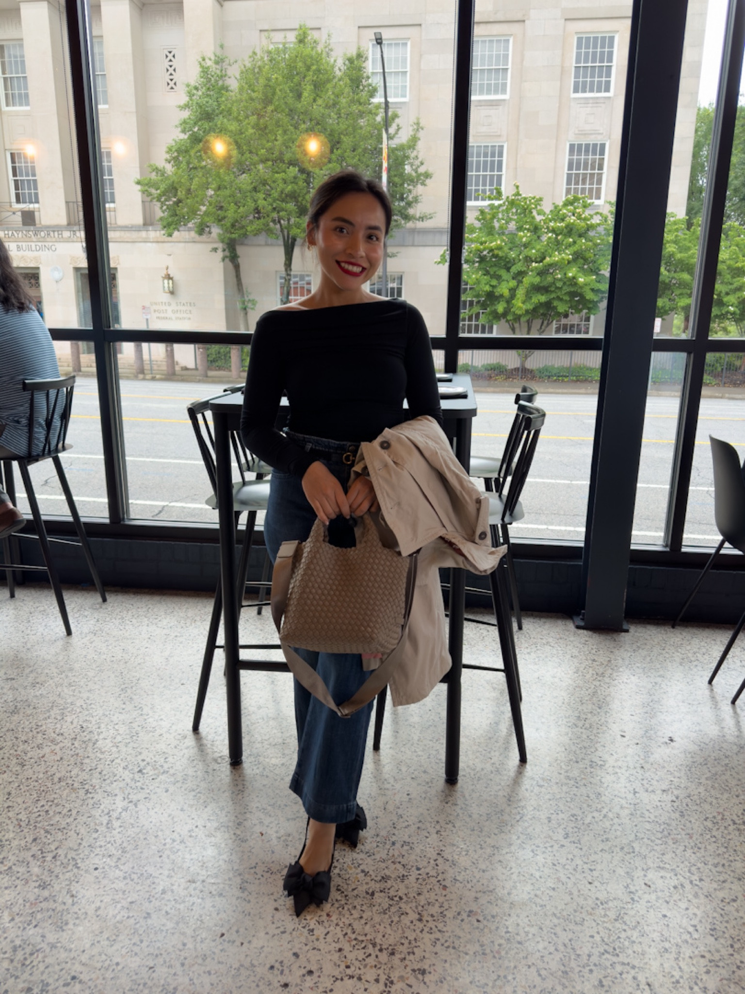 Dinner outfit inspo. We went out to eat, then walked around, had ☕️ etc all to say this outfit felt like second skin.

Denim is flattering. I’m 5’0 and the inseam for this jeans hit right at my ankle. I believe is 26” but see details. 

Small st Barth tote. I carry this bag around. 

Amazon off shoulder top. This shirt is amazing. Not itchy. Not see through. The fabric feels great. Great arm length too. 

#LTKFindsUnder100 #LTKStyleTip #LTKBeauty