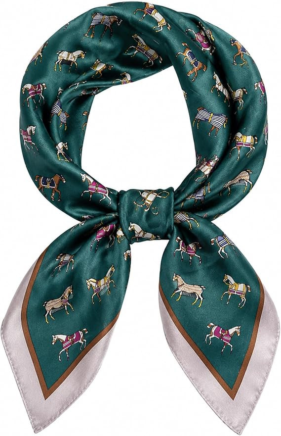 Satin Neck Scarf for Women, 27.5 Inch, Silk Like Square Bandana Hair Scarves, Lightweight Head Sc... | Amazon (US)