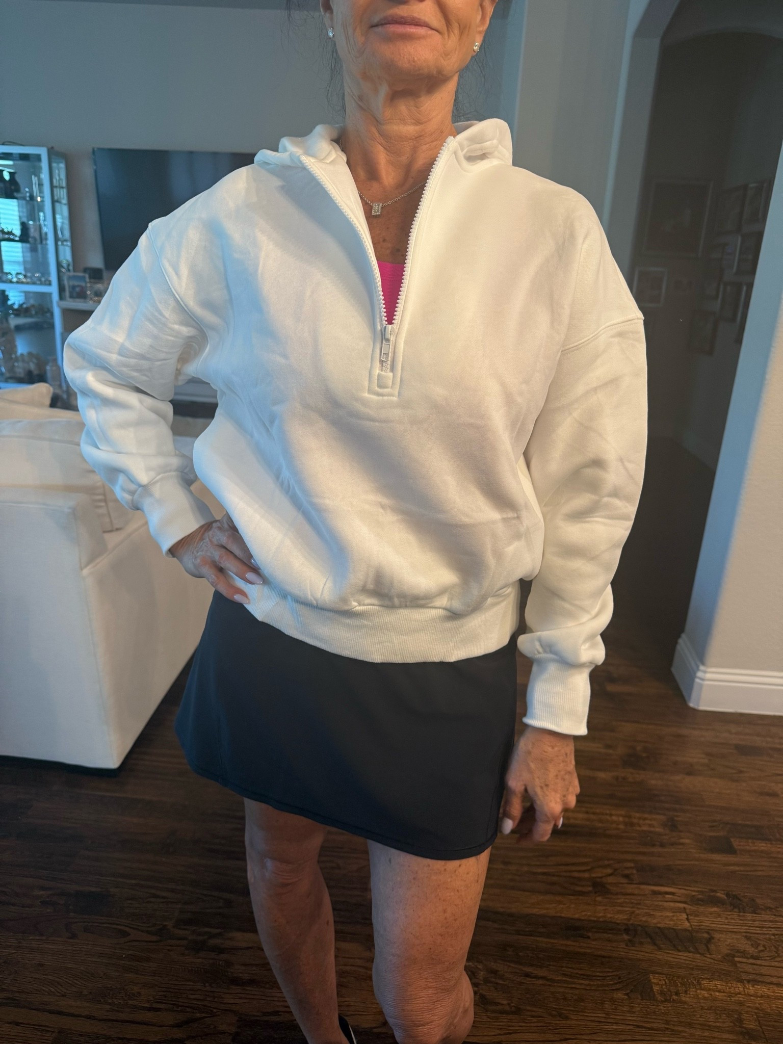 My mom just got this quarter zip jacket on Amazon and looks like Lulu!