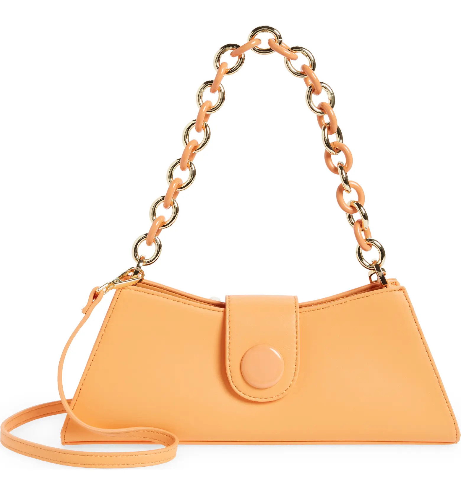 Topshop Faux Leather Structured Chain Strap Shoulder Bag | Nordstrom | Nordstrom