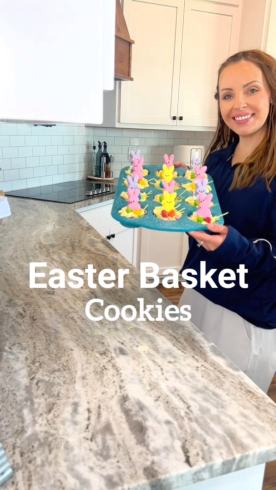 These Easter Basket Cookies are the perfect sweet treat-and such a fun recipe to make with the kids this Easter weekend! 🐰🪺 - Recipe shared below.

Ingredients:
-Sugar Cookie
- Easter M&M's
- Philadelphia No Bake Cheesecake (or filling of your choice)
- Edible Grass
- Milk Chocolate Rainbow Mini Candy Eggs
-Pam Cooking Spray

Recipe:
Coat your cookie dough in M&M's and slice into individual pieces. Place each one in a greased muffin pan and bake at 350 for approximately 12 min or until cookies are lightly golden brown. Take a shot glass (spray the bottom with PAM), and place in the center of the cookie creating a hole- forming the basket!
Add a scoop of no bake cheesecake filling (Philadelphia would be ideal, but I couldn't find it in my local store, so l used a no bake cheesecake mix instead). Lastly, add your fun Easter toppings: Peeps, edible grass, & mini candy eggs). Your Easter dessert is ready to serve for the whole family to enjoy! 😋 

Save this easy Easter Recipe and follow for more recipe ideas!

#easterrecipe #easterfriday #easterbaskets #kidrecipes #easydessert #eastercookies #bakewithme 
#kidactivities | kidfinds | ltkfamily

#LTKWatchNow #LTKKids #LTKHome