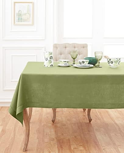 Solino Home Linen Tablecloth 60 x 108 Inch – Moss Green, 100% Pure Linen Rectangle Tablecloth f... | Amazon (US)