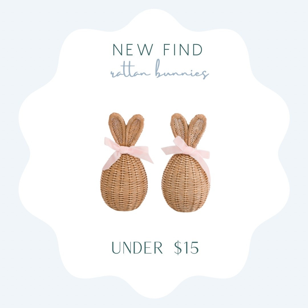 Rattan bunny Easter decor under $15 for the set! 

Easter, Easter, decor, bunny, bunny, decor, rattan, bunnies, spring, spring decor