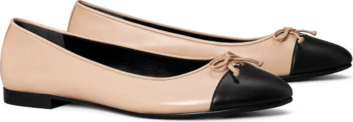 Bow Logo Cap Toe Ballet Flat (Women) | Nordstrom