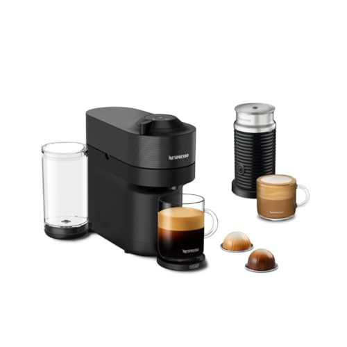 Nespresso Vertuo Pop+ Single Serve Coffee and Espresso Machine by De'Longhi with Aeroccino Milk Frother, Liquorice Black | Amazon (CA)