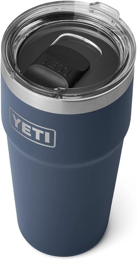 YETI Rambler 16 oz Stackable Pint, Vacuum Insulated, Stainless Steel with MagSlider Lid, Navy | Amazon (US)
