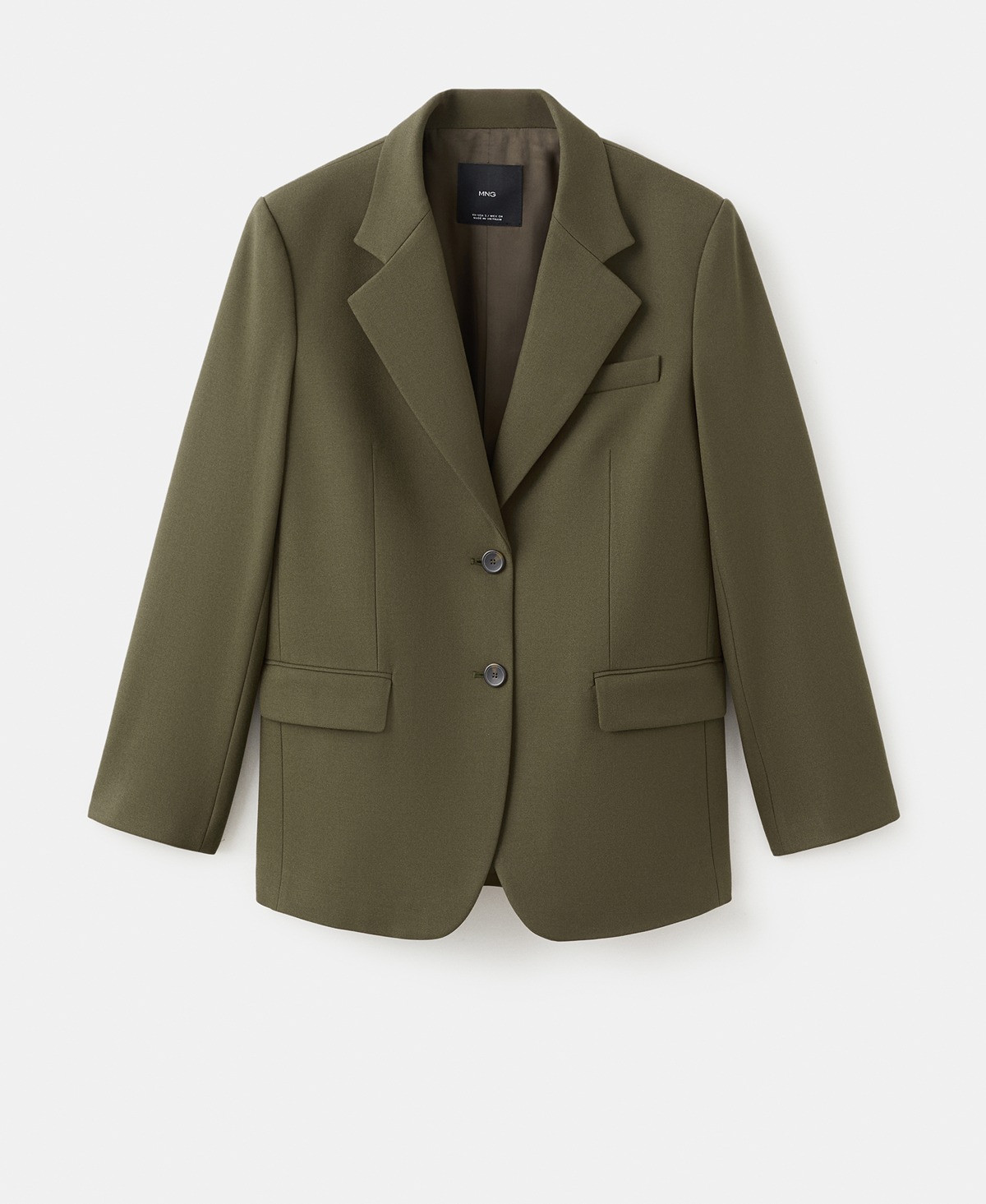 Mango Women's Double-Breasted Suit Blazer - Khaki | Macy's