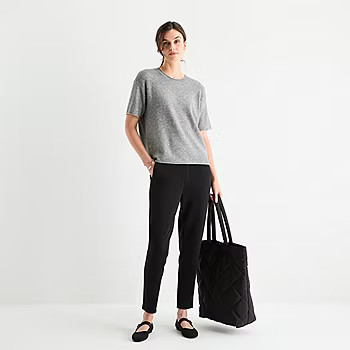 Stylus Womens Crew Neck Short Sleeve Pullover Sweater | JCPenney