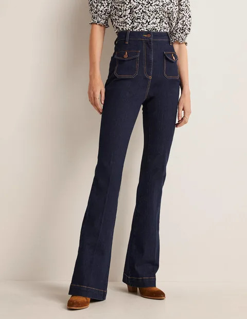 High Waist Flare Trousers | Boden (UK & IE)