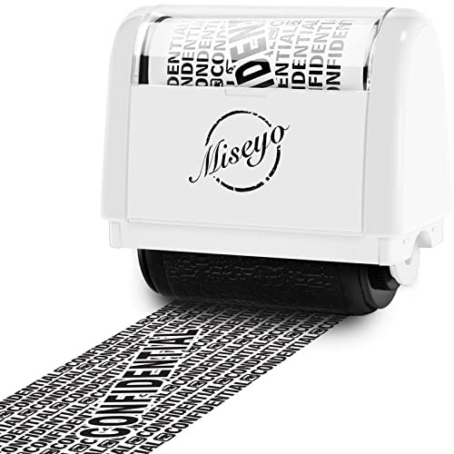 Miseyo Wide Roller Stamp Identity Theft Stamp 1.5 Inch Perfect for Privacy Protection - White | Amazon (US)
