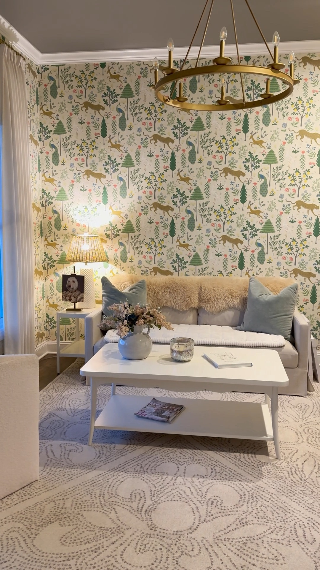 Linking the furniture and accessories here in my office! Also linking my desk chair (not shown in this video). My curtains are color
ivory white with a triple pleat header. This coffee table is even more gorgeous in person and is a high quality table! Love the wavy scallop detail  

#LTKHome