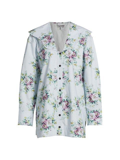 Floral Print Organza Blouse | Saks Fifth Avenue