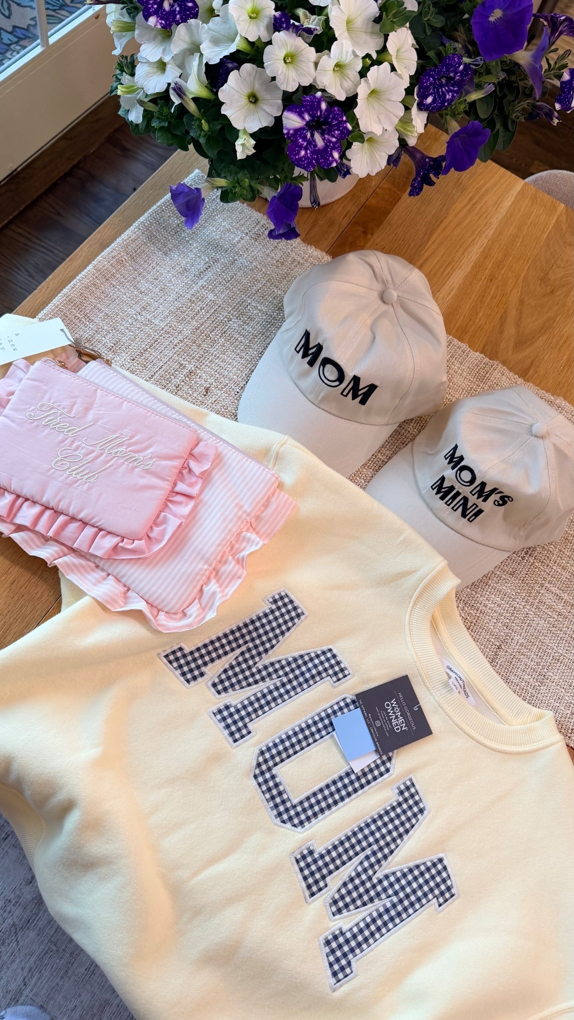 Target Mother’s Day collection. Yellow mom sweatshirt, mama and mini matching hats, tired mom club pouch. 

#LTKmomlife #LTKU #LTKSaleAlert