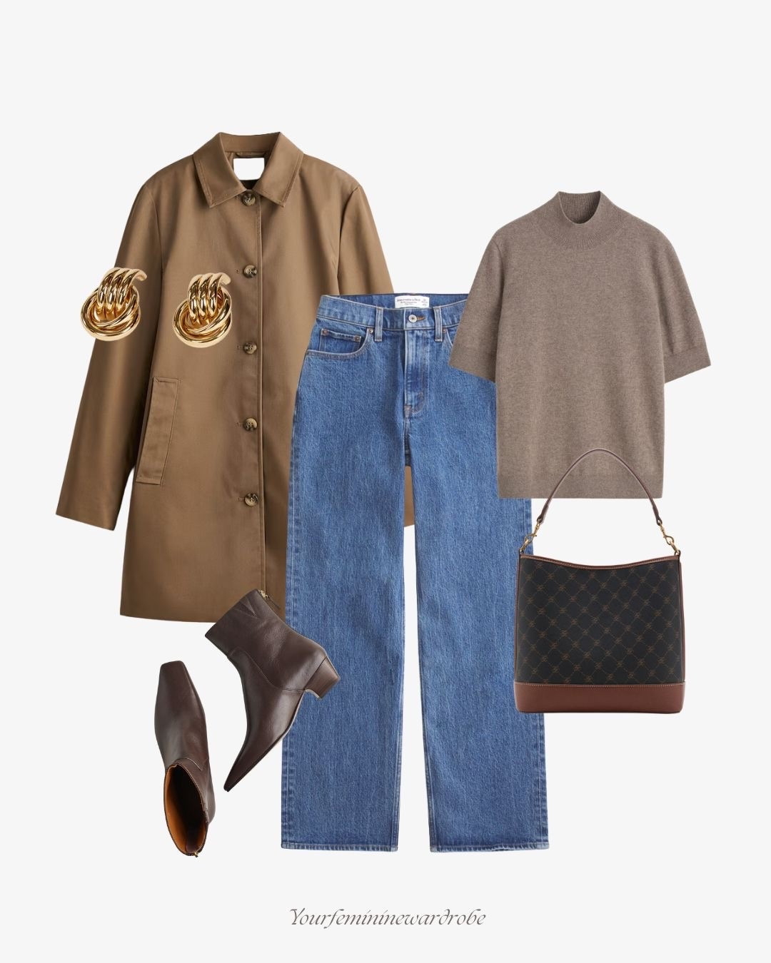 Simple and chic way to style a pair of jeans 