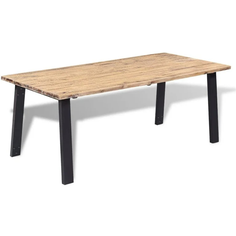 Stop Now Solid Wood Dining Room Table, Rectangle Kitchen Dinner Table - Walmart.com | Walmart (US)