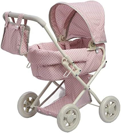 Olivia's Little World - Polka Dots Princess Baby Doll Deluxe Stroller - My First Baby Doll Foldab... | Amazon (US)