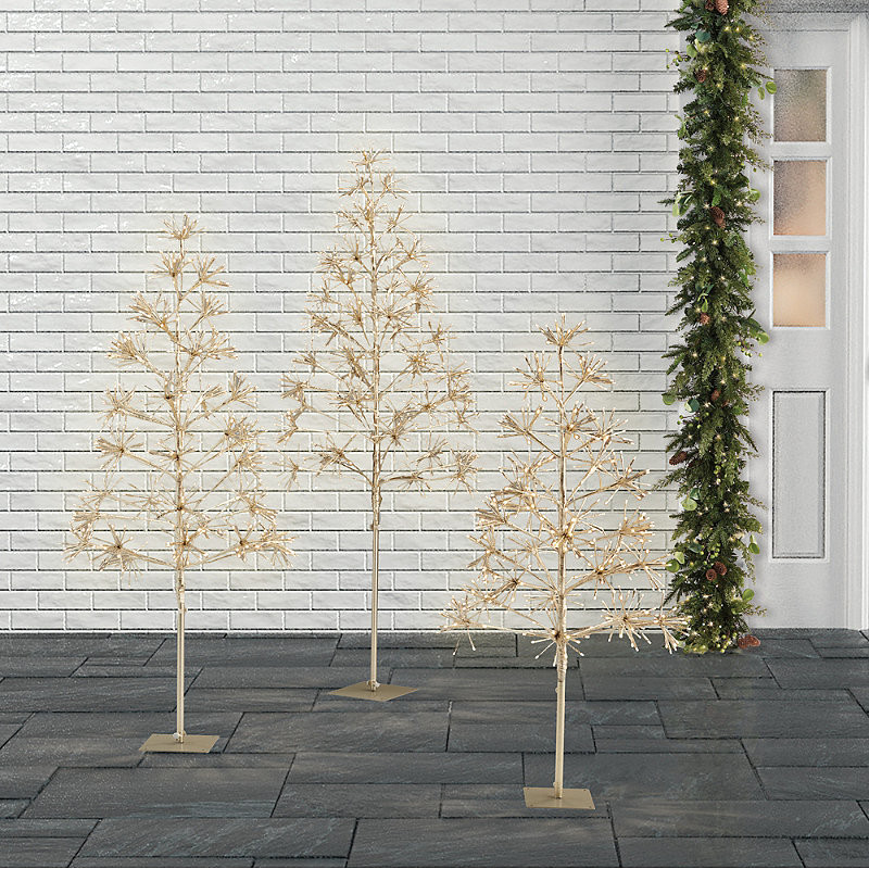 LED Gold Twinkle Trees - 5' - Frontgate | Frontgate