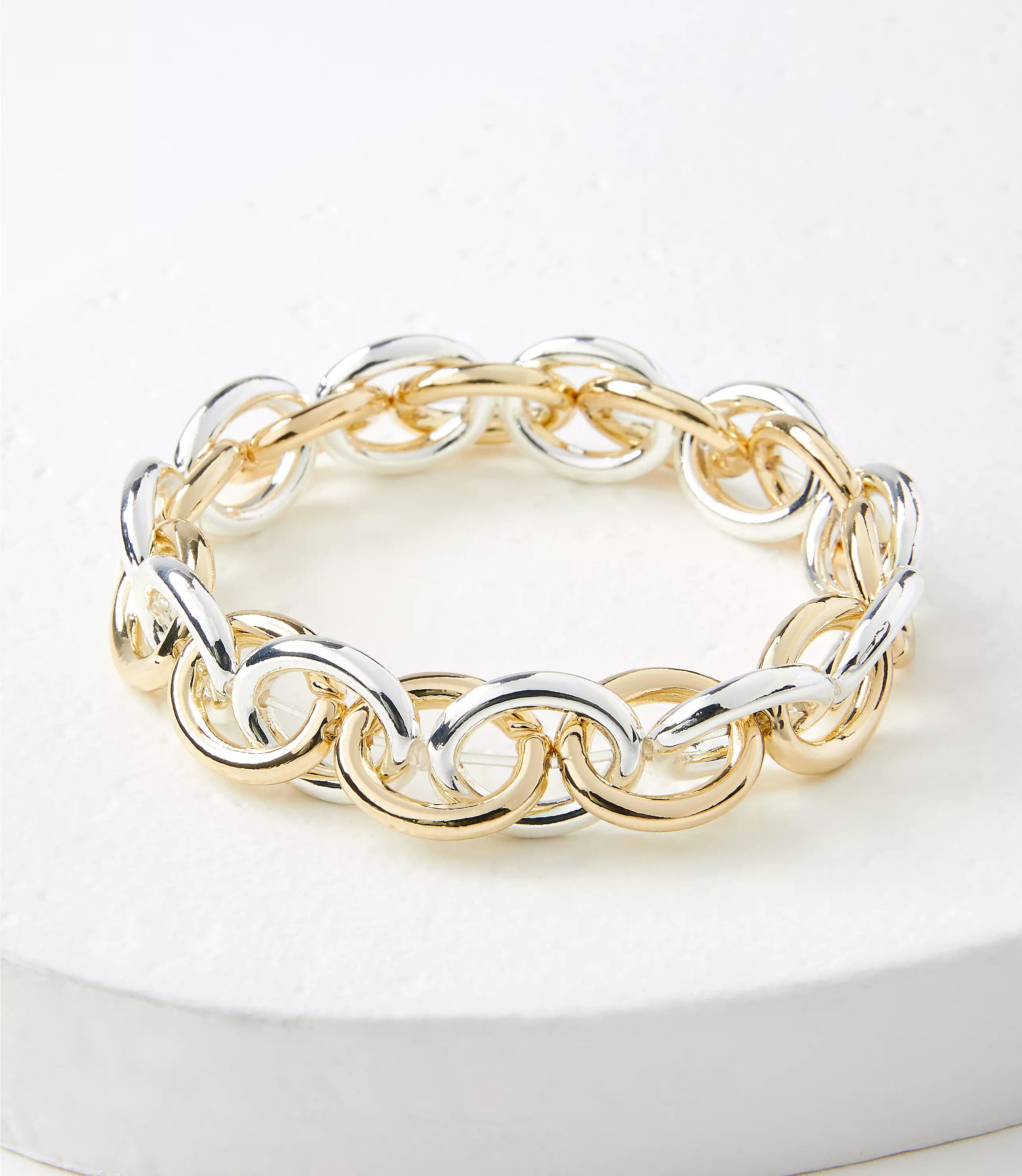 Mixed Metal Chain Link Bracelet | LOFT