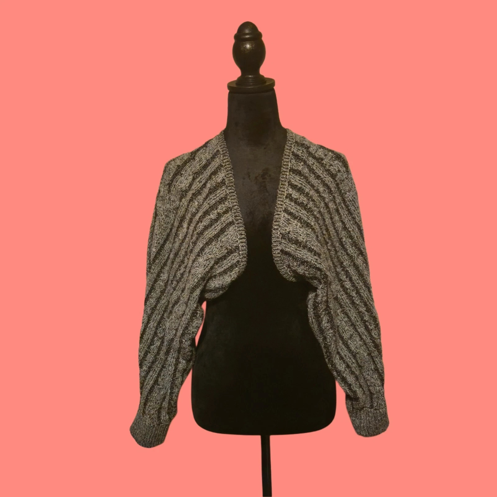 NEW Unbranded Women's Gray Cropped Long Sleeve Shrug Sweater. One Size | eBay US