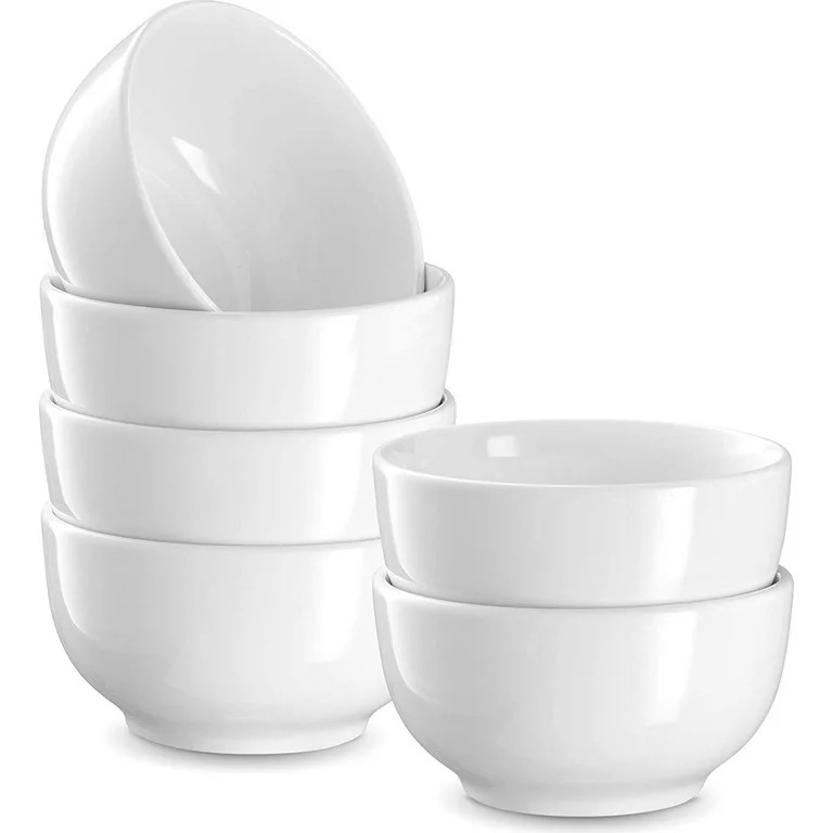 Kook 6-Pc Stoneware Ceramic Bowl Kitchen Set, 10 Oz Microwave-Safe Prep Bowls - Walmart.com | Walmart (US)