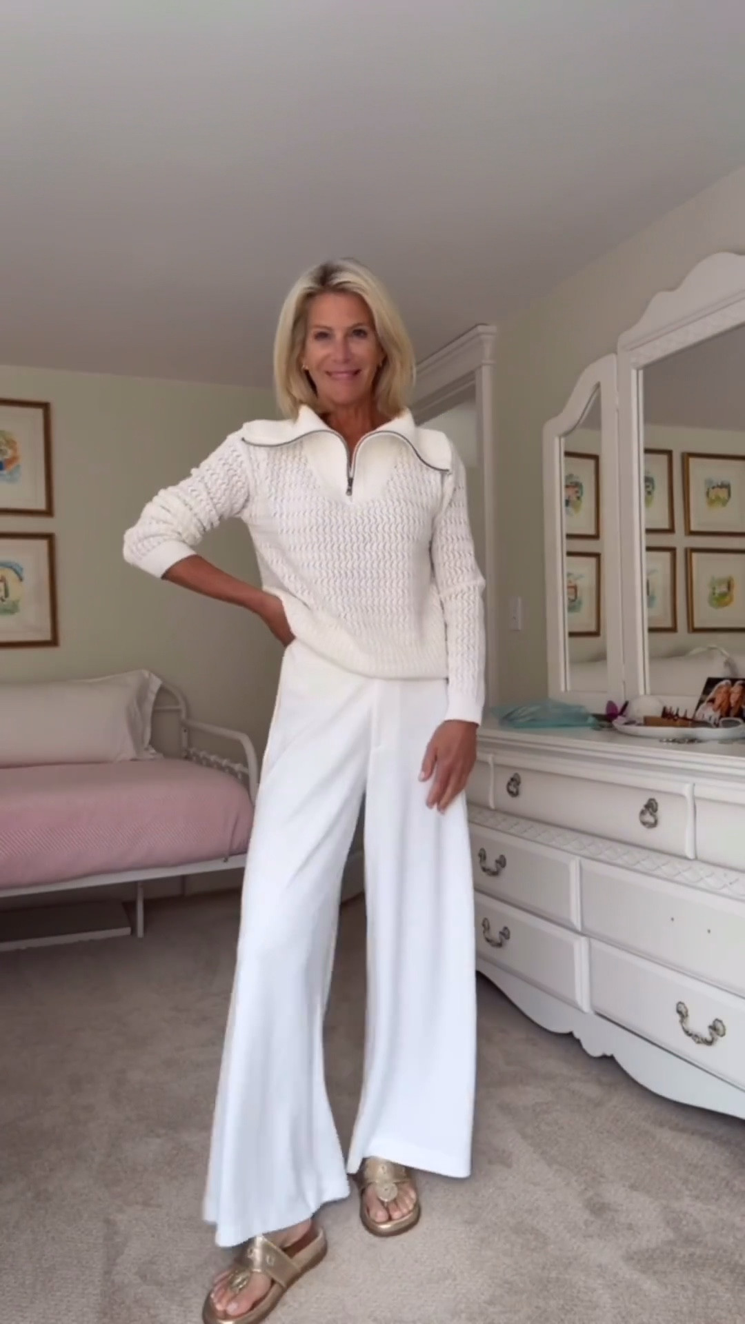 Chic All-White Outfit with Wide Leg Pants.

#LTKootd #LTKOver40 #LTKSeasonal