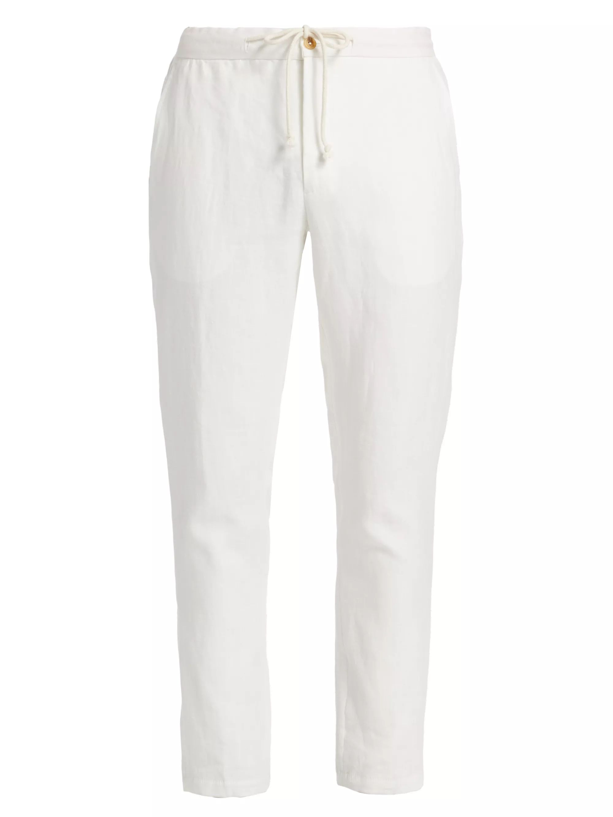 Slim-Fit Linen Cropped Pants | Saks Fifth Avenue