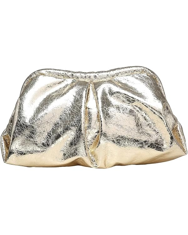 Verdusa Women's PU Leather Clutch Handbags Ruched Bag Purse | Amazon (US)