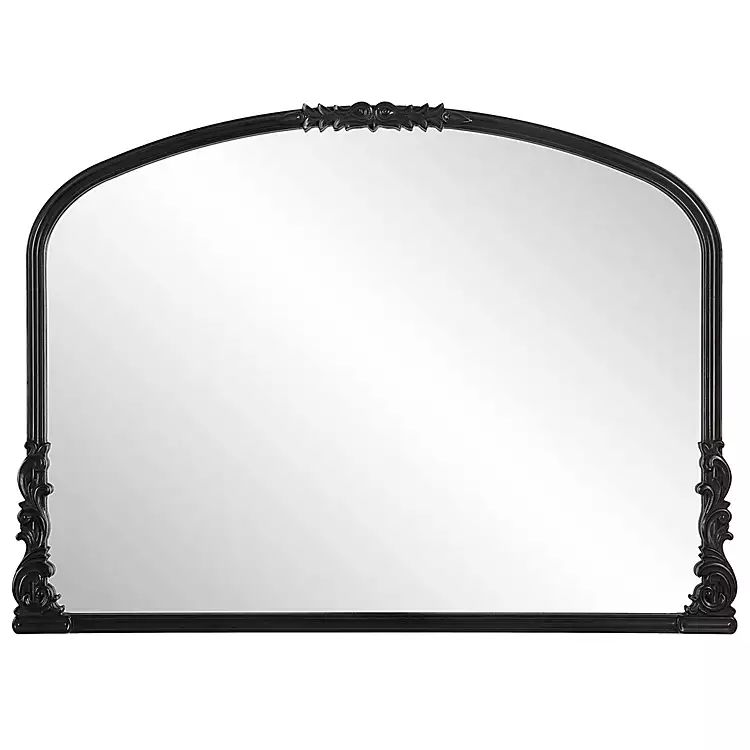 Satin Black Baroque Arched Wall Mirror | Kirkland's Home