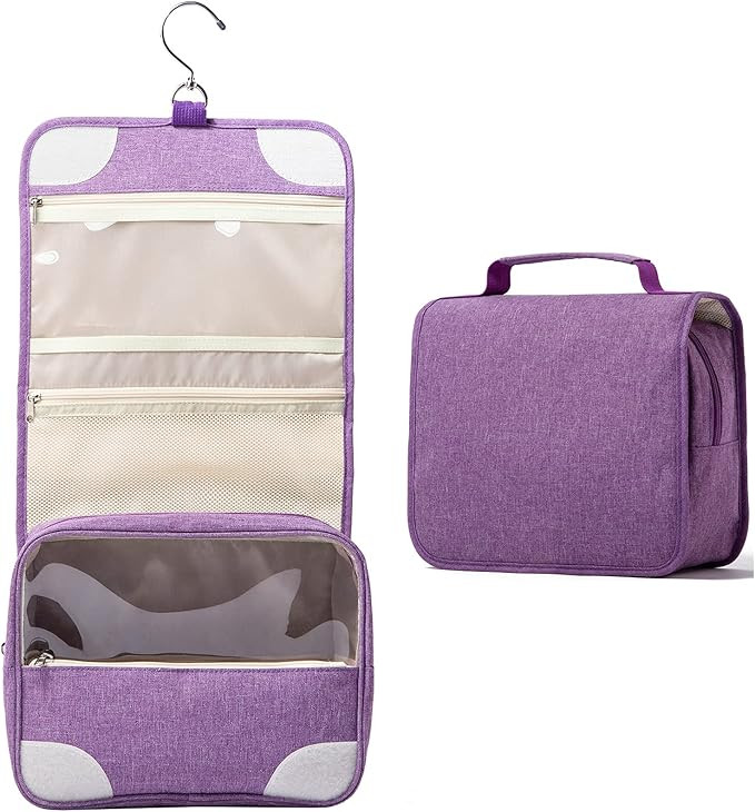 Vorspack Toiletry Bag Womens Hanging Toiletry Bag with Metal Swivel Hook Large Hanging Cosmetic B... | Amazon (US)