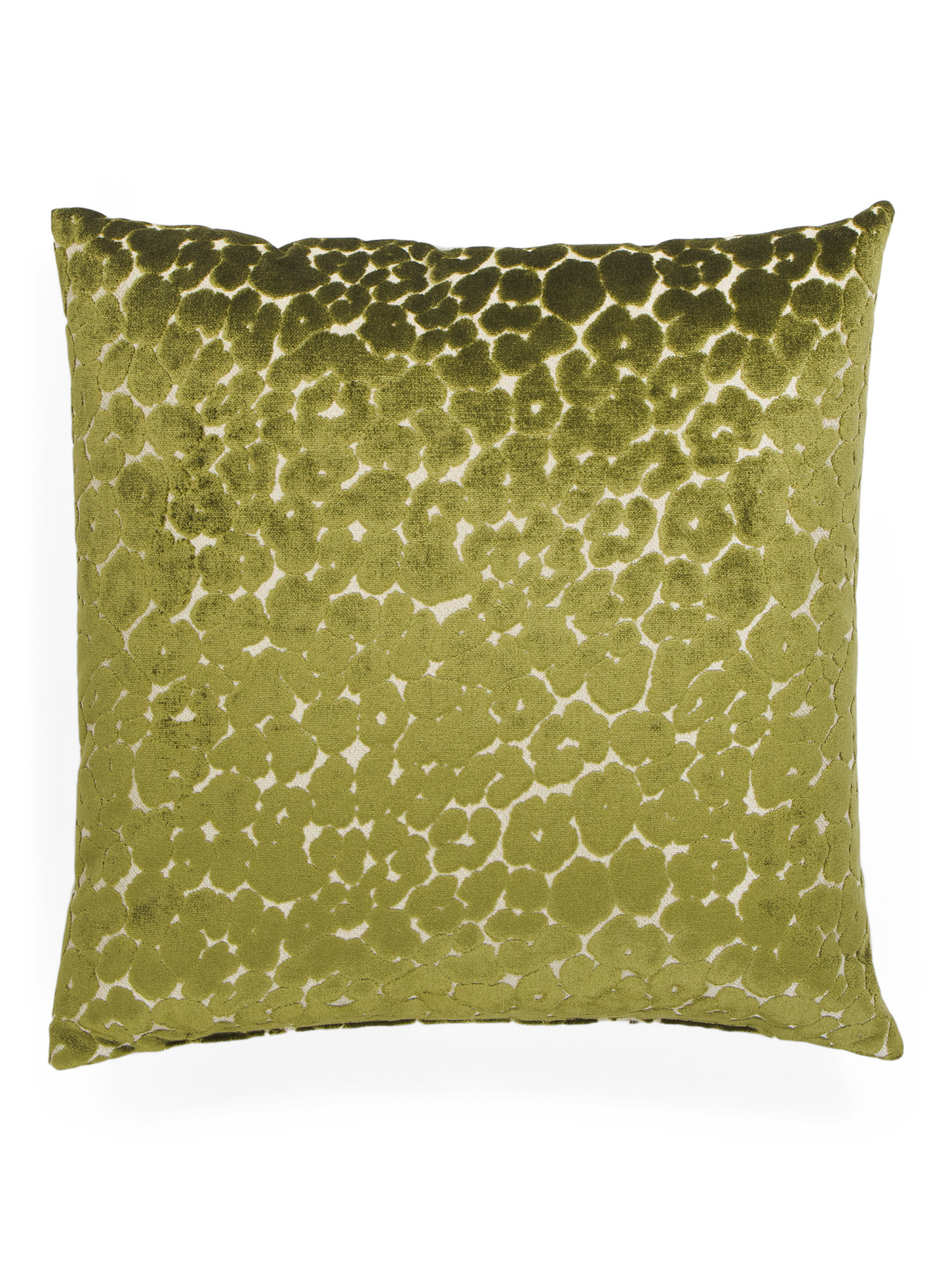 Made In Usa 22x22 Chava Cut Velvet Leopard Print Feather Filled Pillow | TJ Maxx
