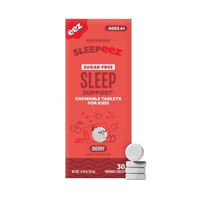 Sleepeez by EEZ Co. Sugar-Free Chewable Sleep Tablets for Kids with Melatonin - Cherry - 30ct | Target