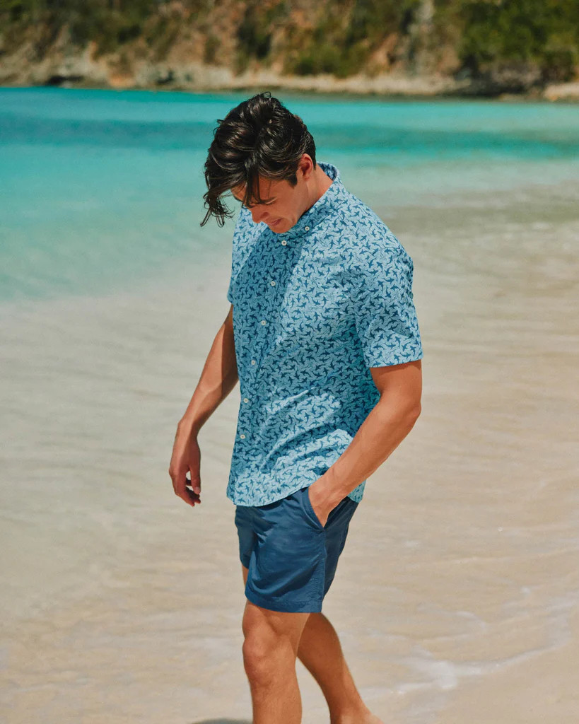 Fintastic Printed Intercoastal Sport Shirt | Southern Tide