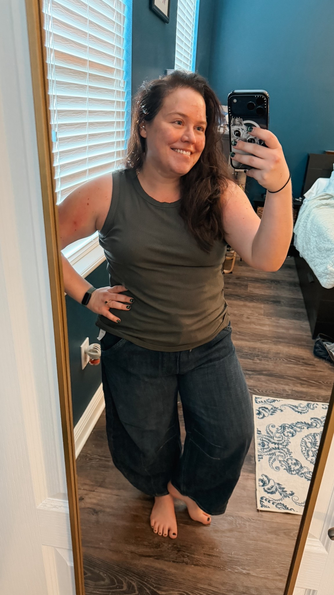I just found the perfect petite jeans — soft, mid-rise, and on sale for 50% off! 💚 They come in so many washes and are easy to style with sweaters, button-downs, or cozy fall layers. Such a good everyday staple! Paired here with a great tank from Nordstrom Rack that I got for under $10!! (Size up in the tank)

#LTKPetite #LTKFindsUnder50 #LTKMidsize