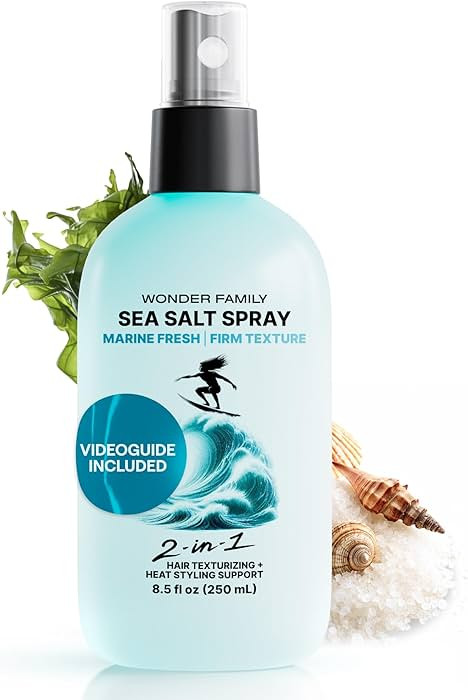 Texturizing Sea Salt Spray – Beach Waves & Curls, Extra Hold, Low-Shine Volumizer for Fine Hair... | Amazon (US)