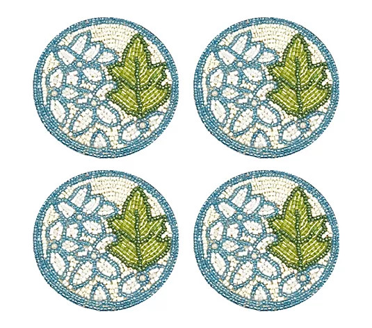 Make Your Selection: Temp-tations Special Edition Set of (4) Round Beaded Coasters | QVC