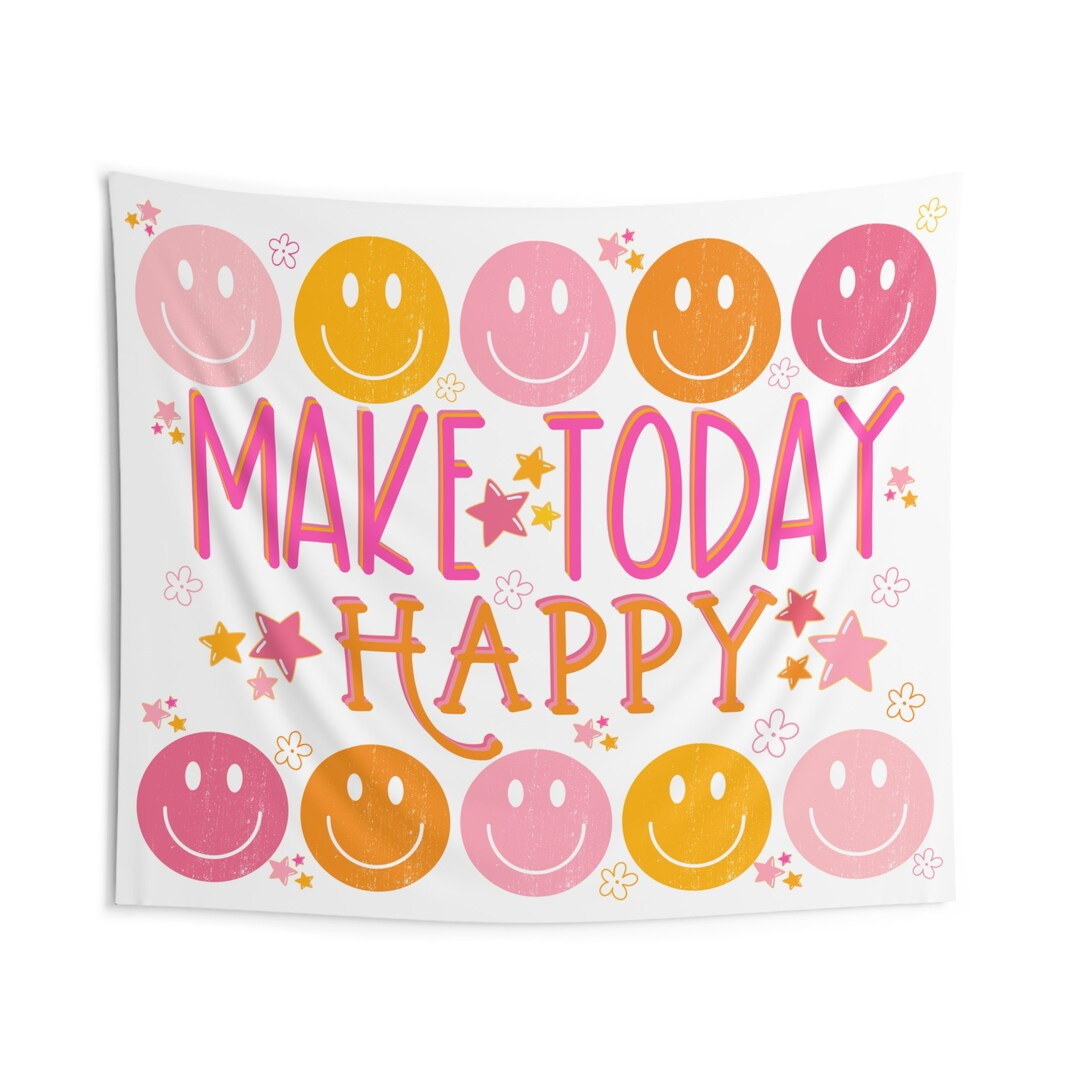 Make Today Happy Classroom / Office Tapestry | Etsy (US)