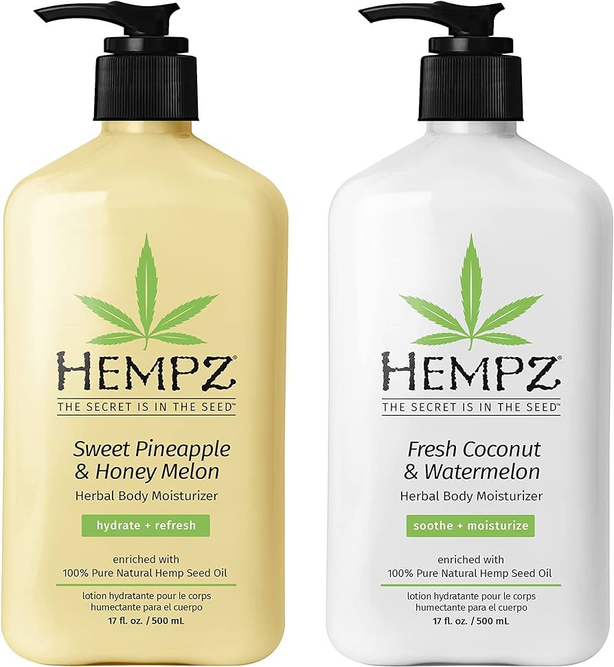 HEMPZ Body Lotion - Sweet Pineapple & Honey Melon + Coconut & Watermelon Daily Moisturizing Cream... | Amazon (US)